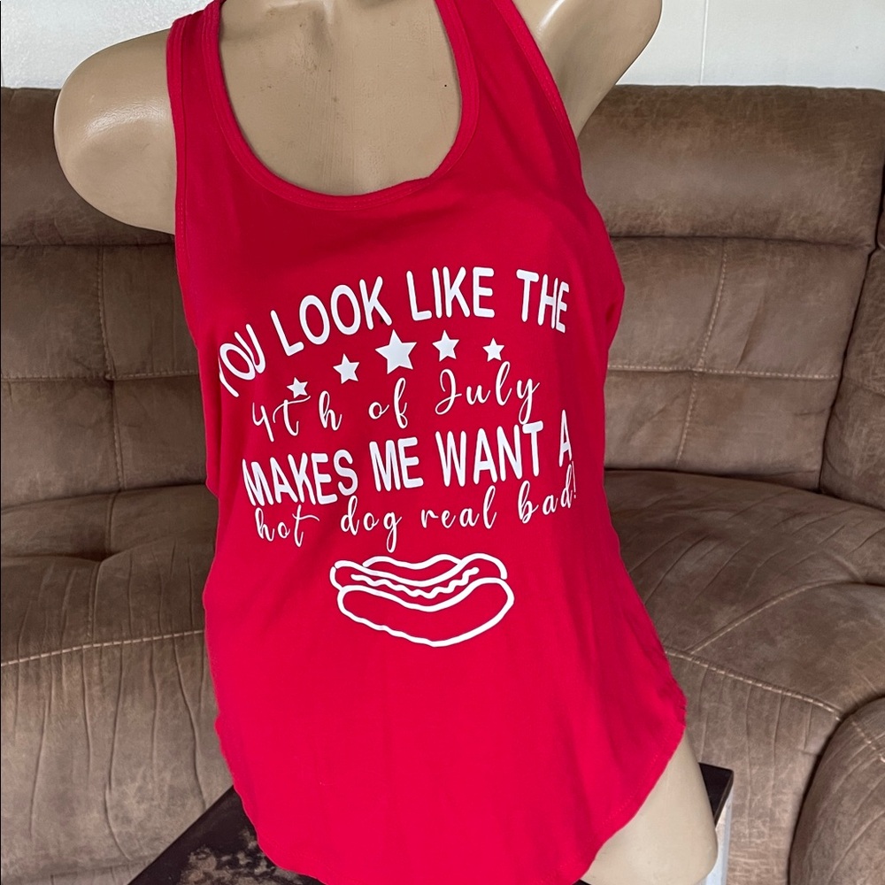 🌟 Fun & Festive 4th of July Tank | Ideal T XL Graphic Top